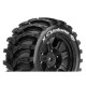 Louise RC - MFT - X-CYCLONE - KRATON 8S Serie Tire Set - Mounted - Sport - Black Wheels - Hex 24mm - L-T3298BM