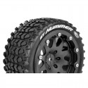 Louise RC - MFT - ST-HUMMER - 1-10 Monster Truck Tire Set - Mounted - Sport - Black 2.8 Bead-Lock Wheels - 1/2-Offset -