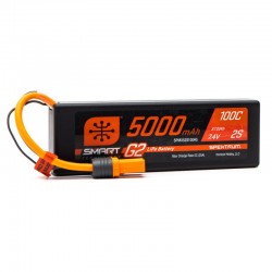 Spektrum Smart 7.4V 5000mAh 2S 100C Smart G2 Hardcase LiPo Battery: IC5