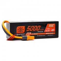 Spektrum Smart 14.8V 5000mAh 4S 100C Smart G2 Hardcase LiPo Battery: IC5