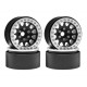 Bdx Rc 1.9" Aluminum Beadlock Crawler Wheels M105 Silver/Black (4pcs)