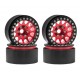 Bdx Rc 1.9" Aluminum Beadlock Crawler Wheels M105 Red/Black (4pcs)
