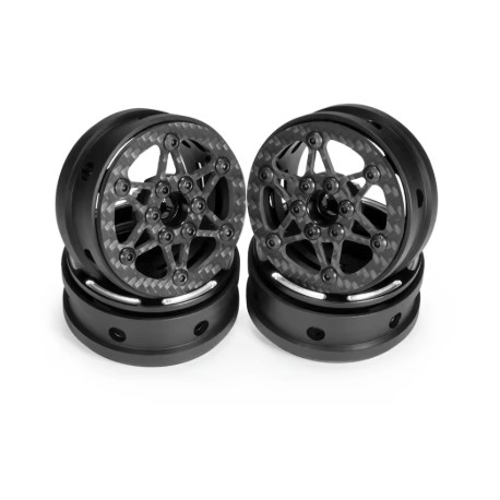 Bdx 1,9" Carbon Fiber  Crawler Beadlock Wheels