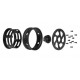 Bdx 1,9" Carbon Fiber  Crawler Beadlock Wheels