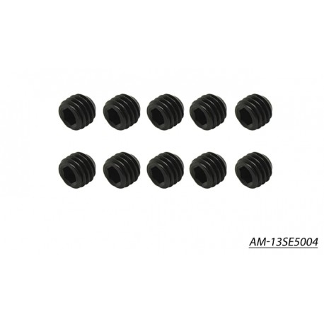 SCREW GRUB 4X3MM STEEL BLACK (10PCS)