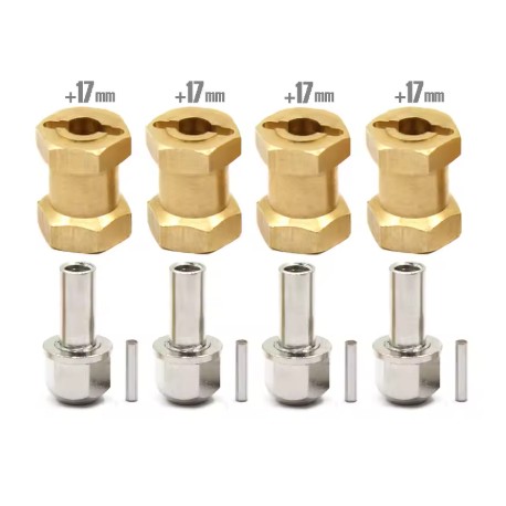 BRASS HEX ADAPTOR 17MM