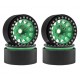 Bdx Rc 1.9" Aluminum Beadlock Crawler Wheels M105 Green/Black (4pcs)