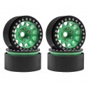 Bdx Rc 1.9" Aluminum Beadlock Crawler Wheels M105 Green/Black (4pcs)