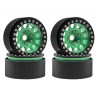 Bdx Rc 1.9" Aluminum Beadlock Crawler Wheels M105 Green/Black (4pcs)