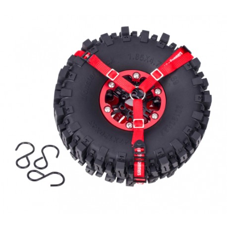 Spare tire tie-down strap (Red)