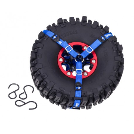 Spare tire tie-down strap (Blue)
