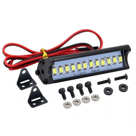 Aluminum 12 LED Light Bar W/Side Cab Mounts