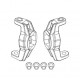 Soportes del Eje Frontal MJX H8H All-Rock