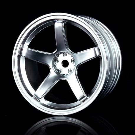 MST Flat Silver 5 Spokes WheelL Offset 5 (4)