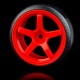 MST ORANGE 5 SPOKES WHEEL OFFSET 3 W/ CS-R TIRE (SOFT) (4)