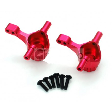 TT02 Aluminum Front Knuckle Arm Set (Red)
