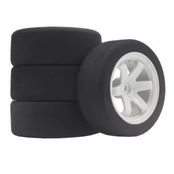 Racing Foam Tyres+Rays White
