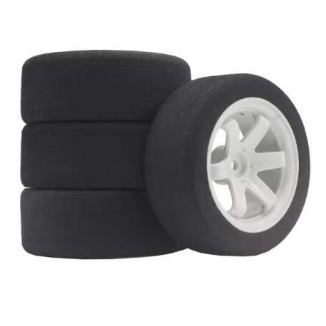 Racing Foam Tyres+Rays White