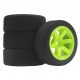 Racing Foam Tyres+Rays Green