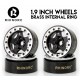 Rhino RC MOZA 1.9 Inch Brass Internal Wheel Rim (Silver)