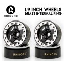 Rhino RC MOZA 1.9 Inch Brass Internal Wheel Rim (Silver)