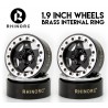 Rhino RC MOZA 1.9 Inch Brass Internal Wheel Rim (Silver)