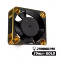 Elite Aluminum Cooling Fan 30x10mm (Gold)