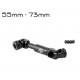 Rhino RC Tiny Stainless Steel Heavy-Duty Drive Shaft for 1/10 RC Car Crawler (55-73mm)