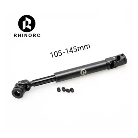 Rhino RC Tiny Stainless Steel Heavy-Duty Drive Shaft for 1/10 RC Car Crawler (105-145mm)