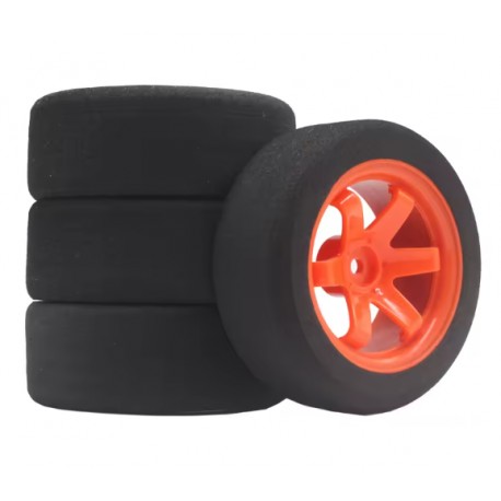 Racing Foam Tyres+Rays Orange