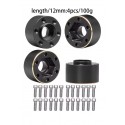 Bdx Brass Weights 12mm Hex Hub Adapter for 1.9 /2.2Inch Wheels Rim (12 mm wide)