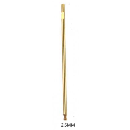 Puta llave Allen Bola 2.5MM Acero Hss (titanium Cated)