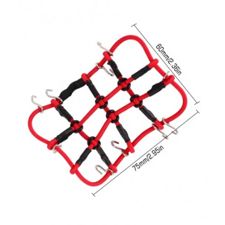 1/24 ScaleCrawlerAccesory Luggaje Net 75X60MM (Red)