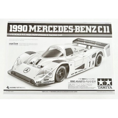 Tamiya 1990 Mercedes Benz C11 Chassis Kit Instruction Manual (48484)