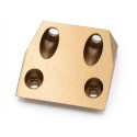 Hobbytech over D10 front bulkhead plate in alu