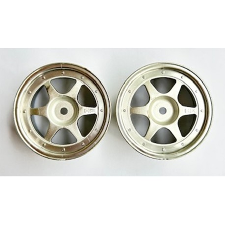 HPI 6 Spoke Touring Car Wheels (Chromer)