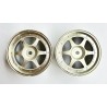 HPI 6 Spoke Touring Car Wheels (Chrome)