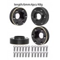 Bdx Brass Weights 12mm Hex Hub Adapter for 1.9 /2.2Inch Wheels Rim (6 mm wide)