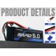  Turnigy Rapid 2S 5000mAh 7.4V 100C Lipo Battery w/EC5 for RC cars