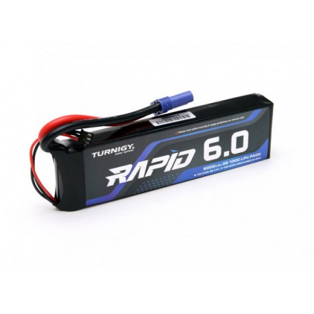 Turnigy Rapid 2S 6000mAh 7.4V 100C Lipo Battery w/EC5 for RC cars