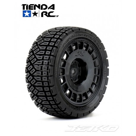 Jetko EX Avantgarde 1/10 Touring/Rally Tyre Black Wheel 12mm Hex (4)
