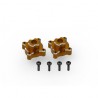 Hpi aluminum Rear Hub Set (Orange-2pcs)