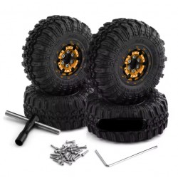 Rs Rc Tyres Swamper & 1.0 Alu Brass Wheels