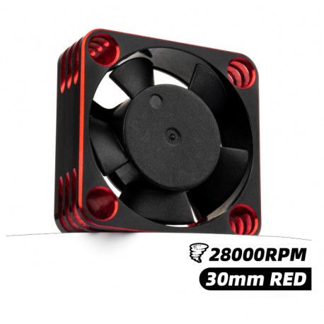 Elite Aluminum Cooling Fan 30x10mm (Red)