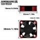 Elite Aluminum Cooling Fan 30x10mm (Red)