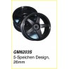 GM 5 Spoke wheels Black (26mm)