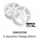 GM 5 Spoke wheels White (26mm)