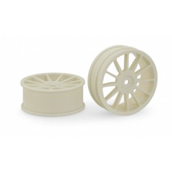 GM 12 Spokes Wheels  White (22mm) (2Pcs)