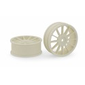 GM 12 Spokes Wheels  White (22mm) (2Pcs)