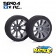 Matrix 1/10 Front AIR Carbon 37 Shore RC Model Tires (26mm | 62mm | 37sh)